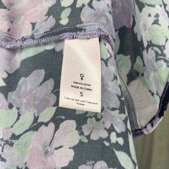 Selkie X Revolve Bistro Blouse Floral Purple Size Small Ladies Button Down - Picture 9 of 10